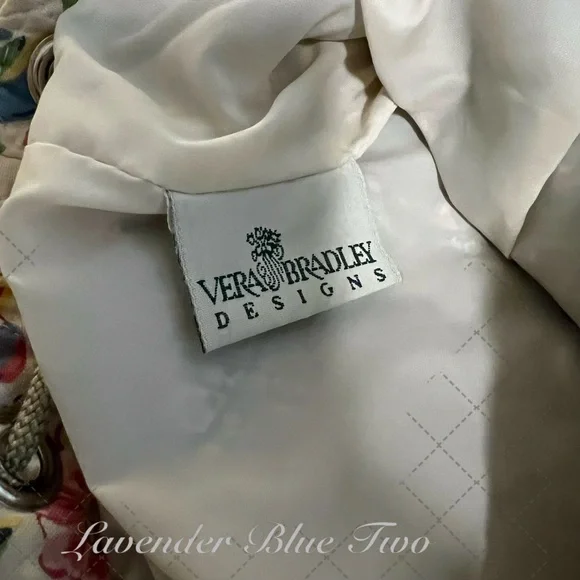 Vintage VERA BRADLEY Perennials 1998  Backpack Sling USA Cream Blue Pink Floral - Picture 14 of 17
